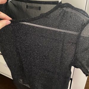 mesh sparkly top